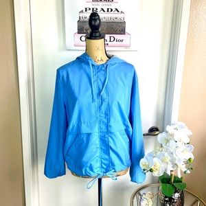 Divided Light Blue Hooded Windbreaker Woman Jacket Sweater Medium